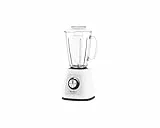 Moulinex Blendforce Cristal LM4301 - Batidora vaso de cristal 800 W, smoothie zumos, batidos, 4 cuchillas función pica hielos, 3 velocidades, jarra cristal termoresistente de 1.75L