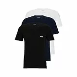 BOSS 3-Pack Crew Neck Cotton Jersey T-Shirts Camiseta, Blanco Claro, Azul, Azul Marino, Negro Tierra, M Hombres