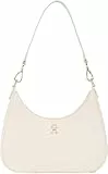 Tommy Hilfiger Bolso con bandolera Mujer Logotape con cremallera, Beige (Sugarcane), Talla Única