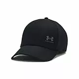 Under Armour M Iso-chill Armourvent Adj Gorra de béisbol para hombre, gorra deportiva transpirable con visera, color negro/gris brezo