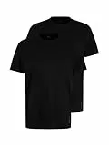 TOM TAILOR Hombre Camiseta básica en paquete doble 1008638, 29999 - Black, M