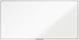 Nobo Pizarra Magnética de Acero Vitrificado, 2400 x 1200 mm, Marco de Aluminio, Fijado a la Pared con Montaje en las Esquinas, Bandeja para Rotuladores, Gama Essence, Blanco, 1915448