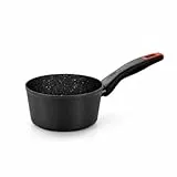 MONIX Titan Rock | Cazo 16 cm, aluminio forjado, fondo full induction, antiadherente interior y exterior, apto para todos los tipos de cocina incluso inducción