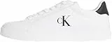 Calvin Klein Jeans Sneaker con Suela Cupsole para Hombre con Logo Tipo, Multicolor (Bright White/CK Black), 44