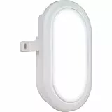 Luceco Eco Mini Luz LED Exterior de Mamparo, Iluminación Exterior Decorativa, Ovalada, Blanca, IP54, 5,5W, 450lm, 4000K, EBE5O40W