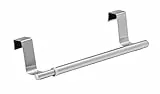 Wenko Toallero para Puerta telescópico - Extensible, Acero Inoxidable, 22-35 x 6 x 7 cm, Plata Mate