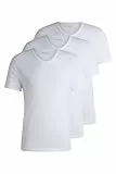 HUGO BOSS T-Shirt Vn 3p Co, Camiseta para Hombre, Blanco (White 100), M