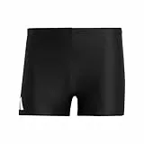 adidas Hombre Solid Swim Boxers, Black/White, L-XL