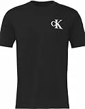 Calvin Klein Camiseta de Manga Corta Hombre Left Chest Logo tee Slim Fit, Negro (Black), M