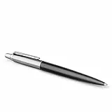 Parker Jotter bolígrafo | negro (Bond Street Black) | Punta mediana con recambio de tinta azul | en estuche de regalo