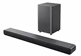 TCL Barra de Sonido S55HE 2.1, 220 vatios, Cine en casa, expansión de Sonido, Dolby Atmos, DTS Virtual:X, Barra de Sonido con subwoofer, Mando a Distancia único, Bluetooth 5.3, HDMI, USB