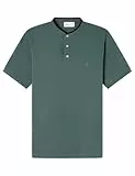 Springfield Mao Contrast Slim SS Polo with Tree Embroidery. 100% BCI Cotton, Verde, M para Hombre