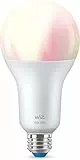 WiZ - Bombilla LED Inteligente Wi-Fi, 18,5W (Eq. 150 W) A80 E27, Luz Blanca y de Colores, con tecnología SpaceSense y compatible con Alexa y Google Home