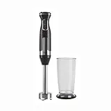 Lacor 61682 - Batidora eléctrica PRO con vaso mezclador de base antideslizante, Acero Inoxidable 18/10, Libre de BPA