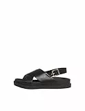 ONLY Onlminnie-2 PU Slingback Sandal, Sandalias Planas Mujer, Negro, 36 EU