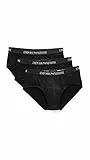 Emporio Armani Cotton Briefs Ropa Interior, Negro, M (Pack de 3) para Hombre
