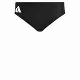 adidas Hombre Solid Swim Trunks, Black/White, M
