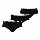 PUMA Hipster Mutandine Hipster , Negro, M (Pack de 3) para Mujer