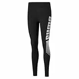 PUMA ESS Graphic Leggings Mallas Deporte, Mujer, Black, M