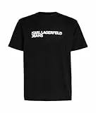 KARL LAGERFELD JEANS, Hombre, Camiseta Esencial De Manga Larga con Logo, Ajuste Regular, Negro, L