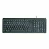HP 150 Teclado con Cable, 12 Combinaciones de atajos con tecla Fn, Teclado numérico, Negro