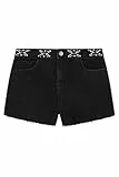 Springfield Shorts Vaqueros para Mujer con Adornos metálicos en la Cintura, Colección Culpables, Negro, 34