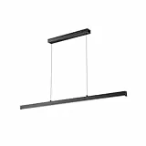 Lámpara lineal LED, lámpara colgante para mesa de billar, lámpara de techo para isla de cocina, iluminación colgante regulable para comedor, oficina, luz tricromática Iluminación colgante lineal de s