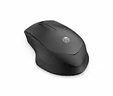 HP 280 - Ratón Inalámbrico Silencioso (2 Botones y Rueda Desplazable, Tecnología LED Azul, USB-A, Batería dura hasta 18 Meses, Windows), Color Negro