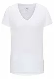 Lee Camiseta de Cuello en V, Blanco Brillante, L para Mujer