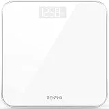 Báscula De Baño Digital RENPHO, Báscula De Peso Corporal De Alta Precisión Con Pantalla Iluminada, Graduación de 0,1 lb (50 g) precisión, Tecnología Step-On, 180kg/400lb, Blanco, Core 1S