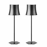 EUARY 2 lámparas LED recargables Lamp sin cables, apta para mesa, mesilla de noche, escritorio, salón, ambientes interiores, exteriores, 3 temperaturas de color ajustables, carga USB