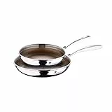 MasterPro GIRO 3 | Juego de Sartenes Antiadherentes de 20, 24 y 28 cm | Con Triple Capa de Acero Inoxidable y Aluminio | Set de 3 Utensilios Origen y Protector de Sartenes | Todo Tipo de Cocinas