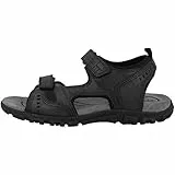 Geox Uomo Sandal Strada A, Sandalias Hombre, Negro, 47 EU