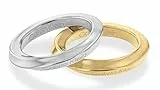Calvin Klein Set de 2 Anillos para Mujer Colección TWISTED RING en Acero Inoxidable y Oro Amarillo - 35000330C