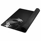 MSI AGILITY GD80 - Alfombrilla Gaming Tamaño Extenso XXXL, Superficie Textil de Seda Gaming, Suaves Bordes Cosidos, Base Antideslizante - 1200 x 600 x 3 mm
