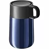 WMF Impulse Termo - Taza térmica, acero inoxidable 300 ml, con cierre automático, apertura 360°, mantiene las bebidas calientes 8 horas o frías 12 horas, color azul
