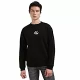 Calvin Klein Sudadera Hombre Core Monologo sin Capucha, Negro (CK Black), XS