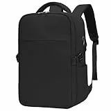ZHXX mochila viaje cabina avion 40x20x25 - Mochila Ryanair 40x20x25 | Mochila cabina con compartimento para portátil 14'' y bolsillo húmedo independiente, Negro clásico