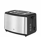 WMF Bueno - Tostadora, 800 W, Acero Inoxidable, 2 Ranuras, Cromargan Mate, Negro