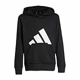 adidas Unisex niños ESSENTIALS BIG LOGO HOODIE, Black/White, 15-16 Years