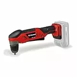 Einhell Taladro angular con batería TE-AD 18 Li-Solo Power X-Change (18 V, 45 Nm, 10 mm portabrocas de sujeción rápida, luz LED, recepción de batería giratoria, sin batería)