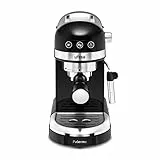 Ufesa Palermo Cafetera Espresso y Capuccino, 20 Bares, 1350W, Panel Táctil, Vaporizador Orientable, Sistema Thermoblack, Depósito 1.4 l, Apagado automático
