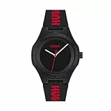 HUGO Reloj Analógico de Cuarzo para Hombre Colección #Lit FOR Him con Correa de Silicona con Correa de Silicona - 1530343