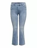 ONLY Carmakoma Carsally HW SK Flared Dnm Bj759 Noos Jeans, Denim Light Medium Blue Denim, 48W / 32L para Mujer
