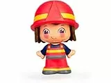 Pinypon - My First, Figura Bombero, Muñequito con traje de bombero de 2 piezas, juego delas profesiones, Regalo para bebés a partir de 12 meses para aprender colores y formas, FAMOSA (700016402)