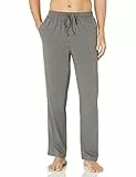 Amazon Essentials Pantalón de Pijama de Punto de algodón Hombre, Gris, XL