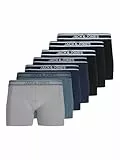JACK & JONES Jacjohn Solid Trunks 7 Pack, Negro, M (Pack de 7) Hombres
