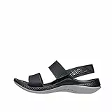 Crocs Mujer LiteRide 360 Sandal W Sandalia, Black/Light Grey, 36/37 EU