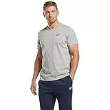 Reebok Identity Left Chest Logo Camiseta, Medium Grey Heather, L para Hombre