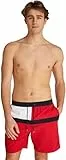 Tommy Hilfiger Bañador Hombre Long Drawstring con Cintura Ajustable, Rojo (Primary Red), L